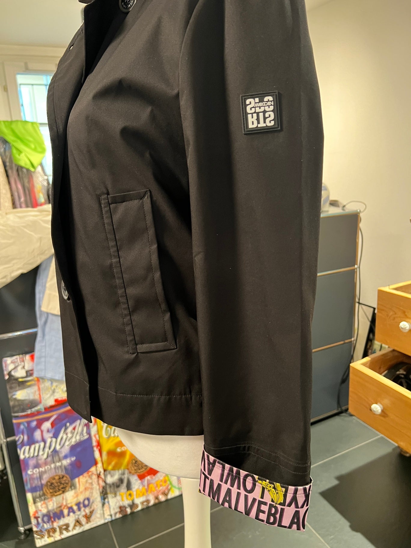Marc Cain Sports Jacke mit gemustertem Innenfutter