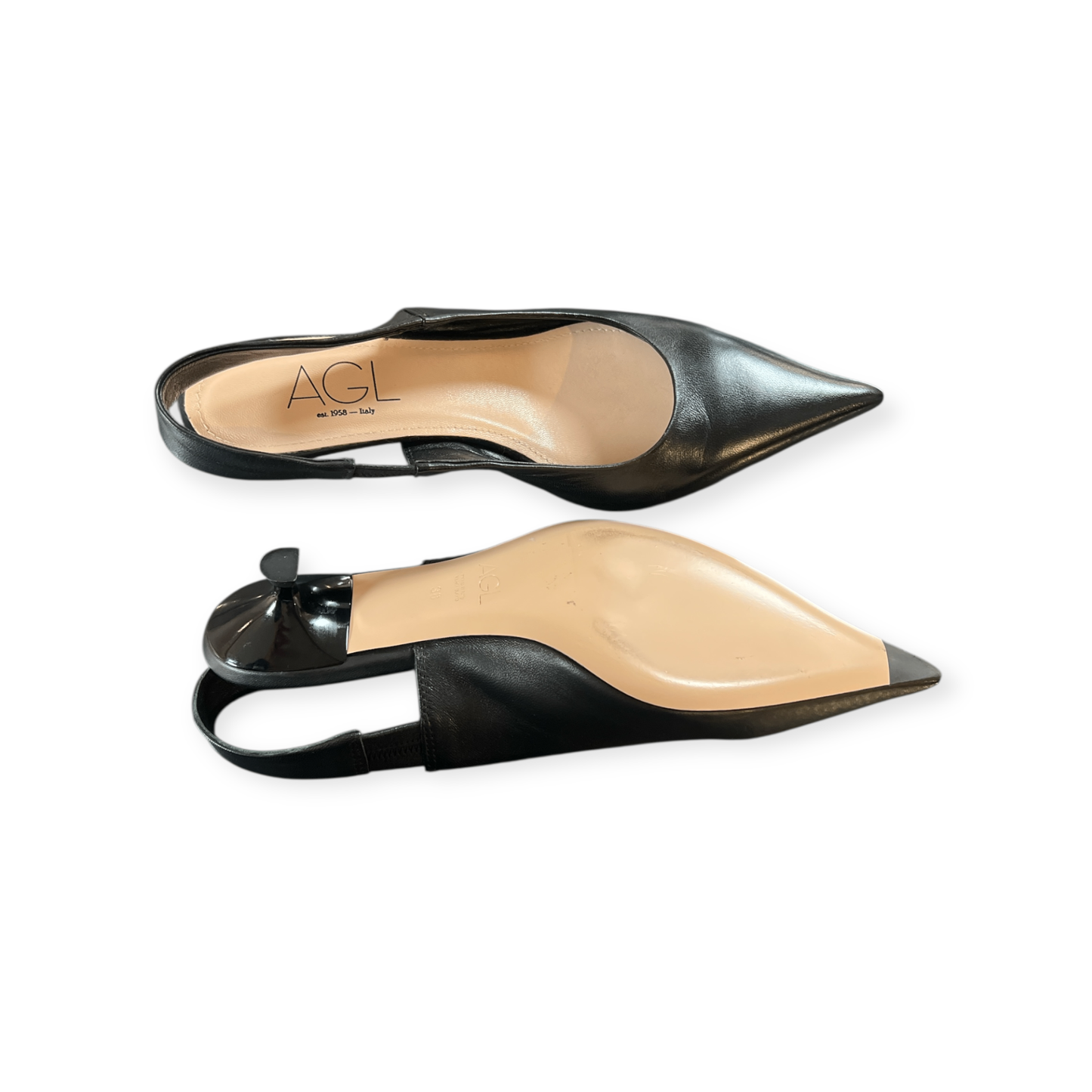 Pre-Loved AGL Sling-Back Kittenheel
