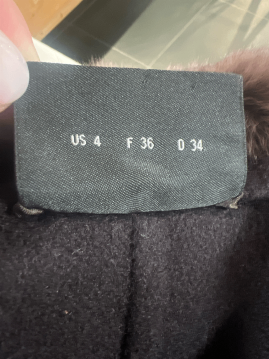 AKRIS Kaschmir Mantel mit Fellkragen
