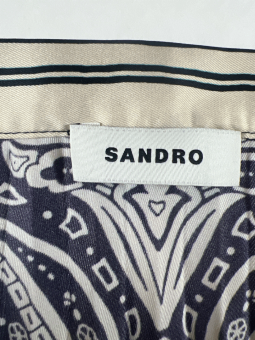 Sandro Plisseerock mit Paisleymuster