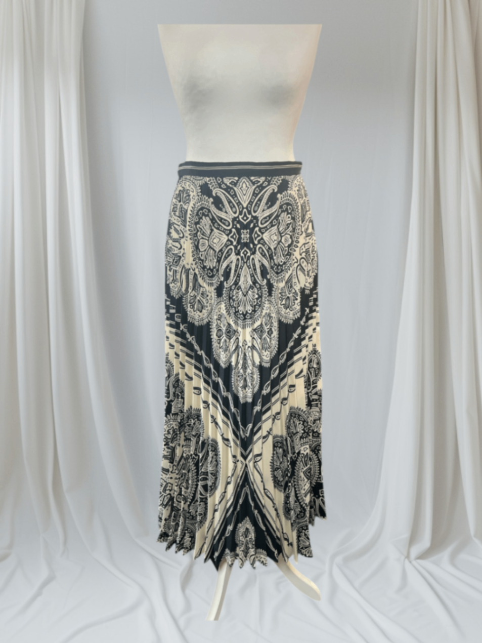 Sandro Plisseerock mit Paisleymuster