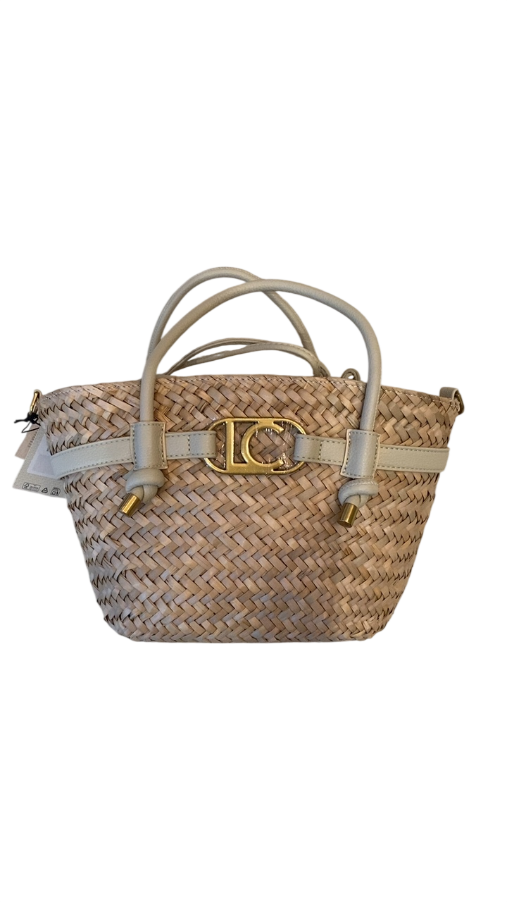Lola Casademunt Mini basket bag with handles and leather-effect details
