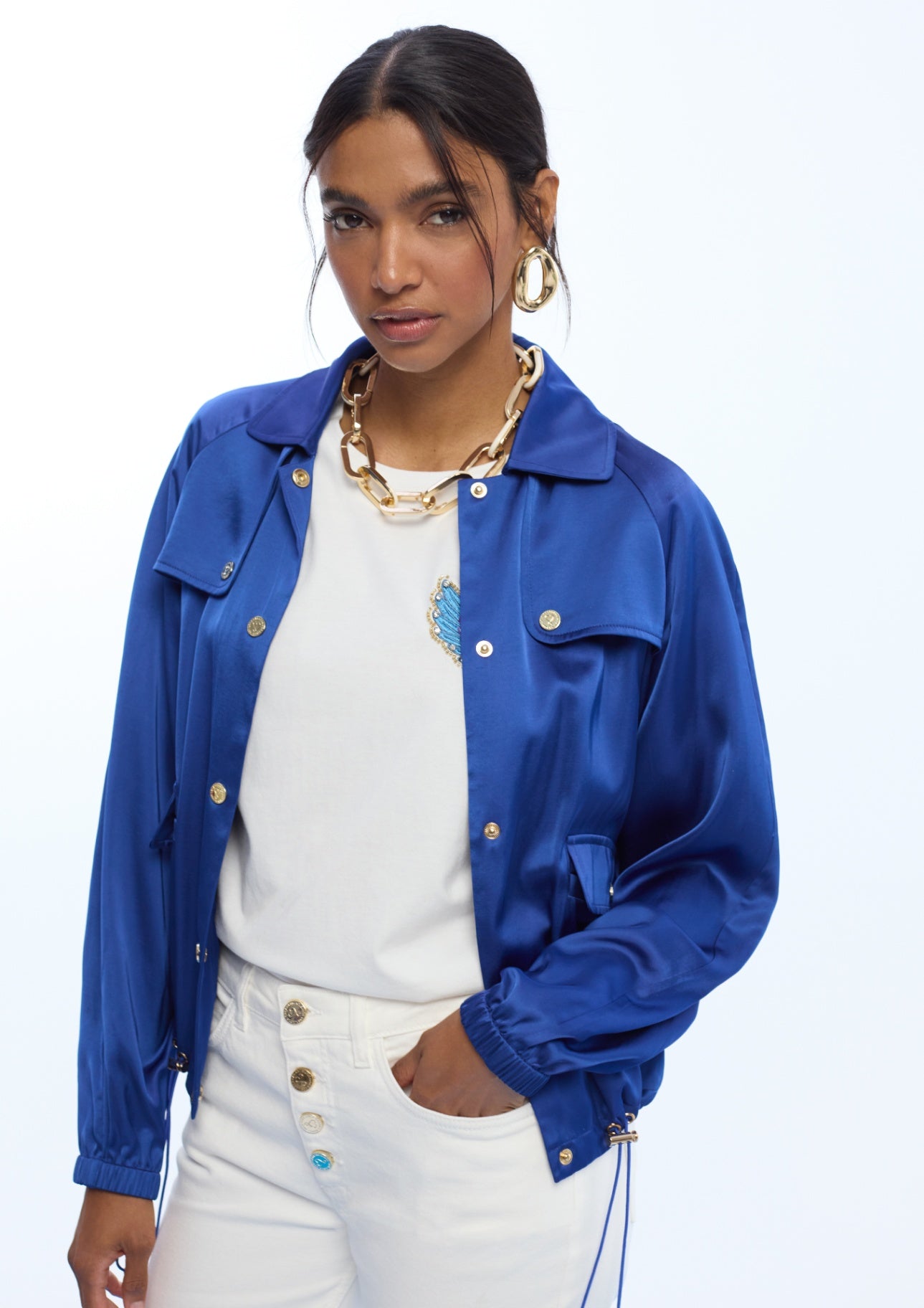 Lola Casademunt Fluid Bomber Jacket with Pockets
