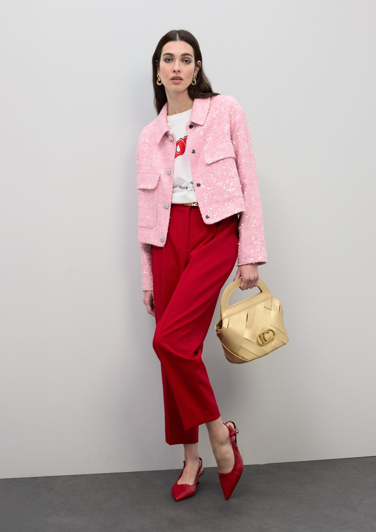 Lola Casademunt Tweed Jacket with Sequins