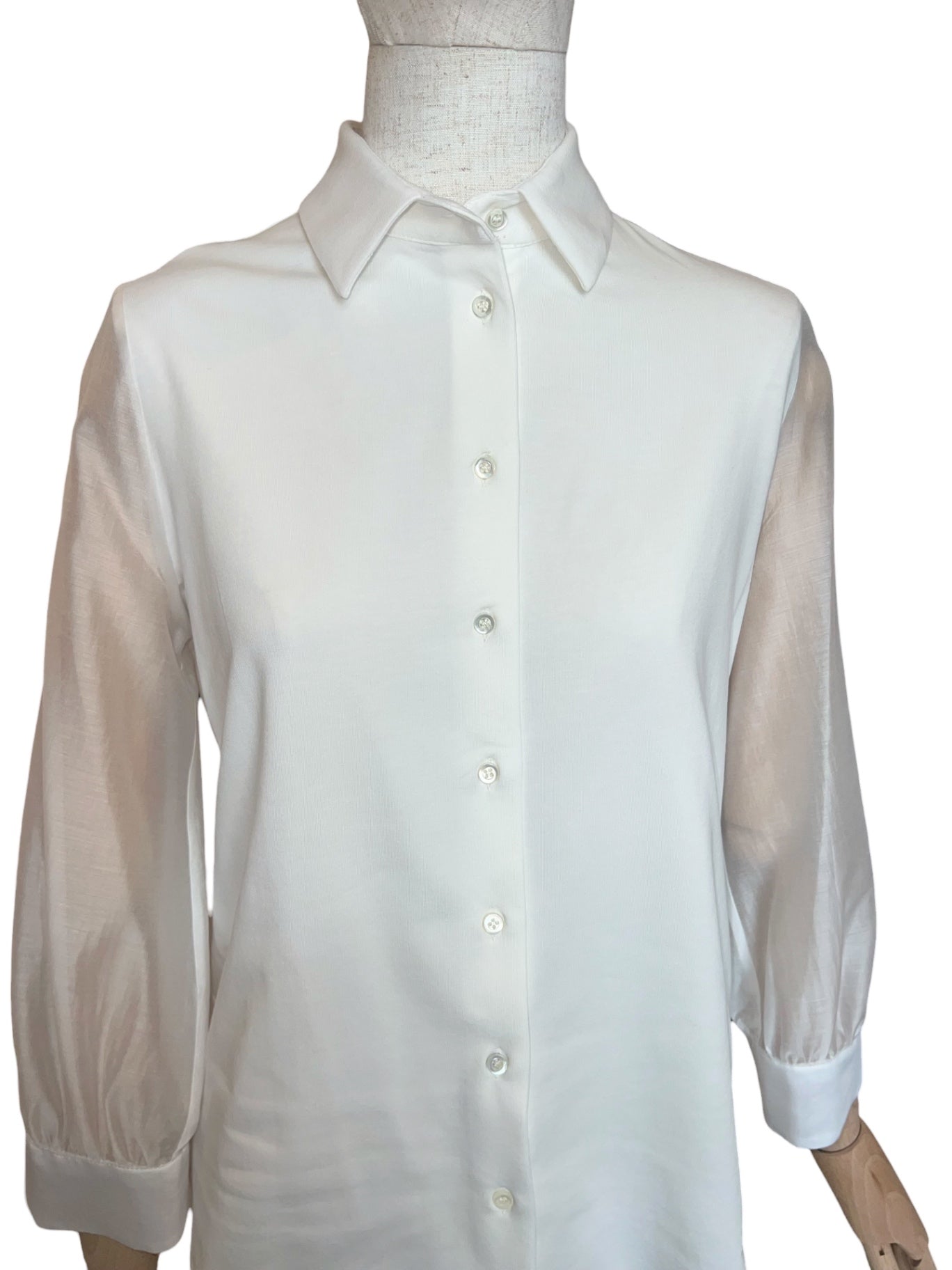 Zanetti ZB8161 Bluse 3/4-Arm Creme/Ivory