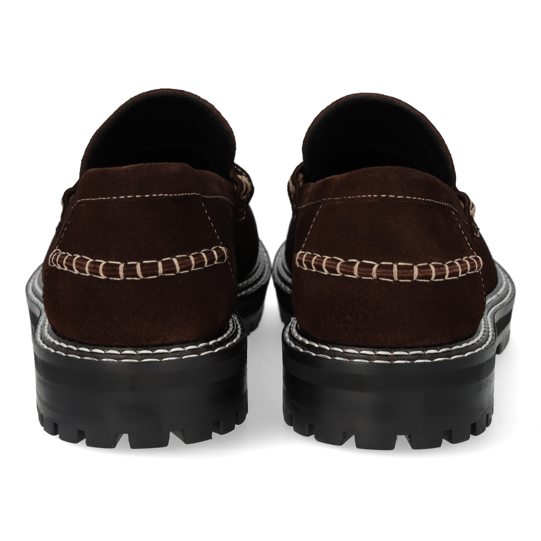 Angulus Penny Loafer Dunkelbraun