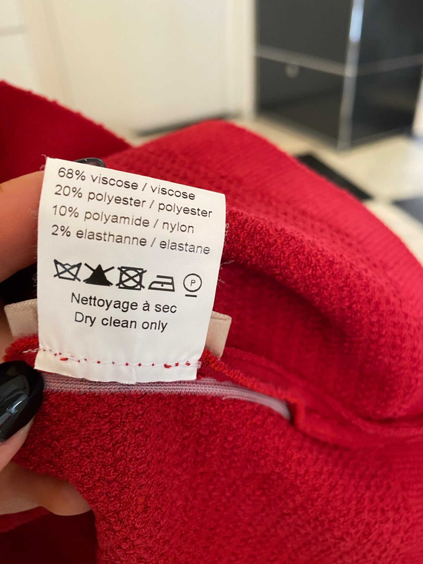 Pre-Loved Alaïa Peplum-Stricktop Rot