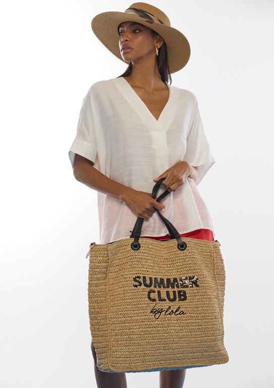 Lola Casademunt Summer Club Raffia Bag
