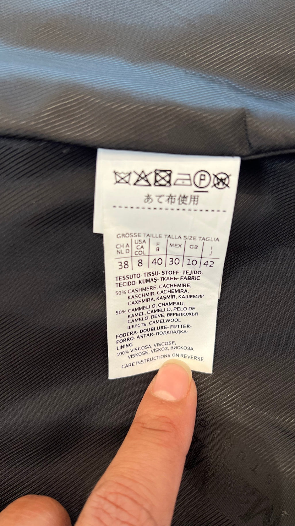 Pre-Loved Max Mara Mantel SAMANTHA aus Kaschmir & Kamelhaar, schwarz