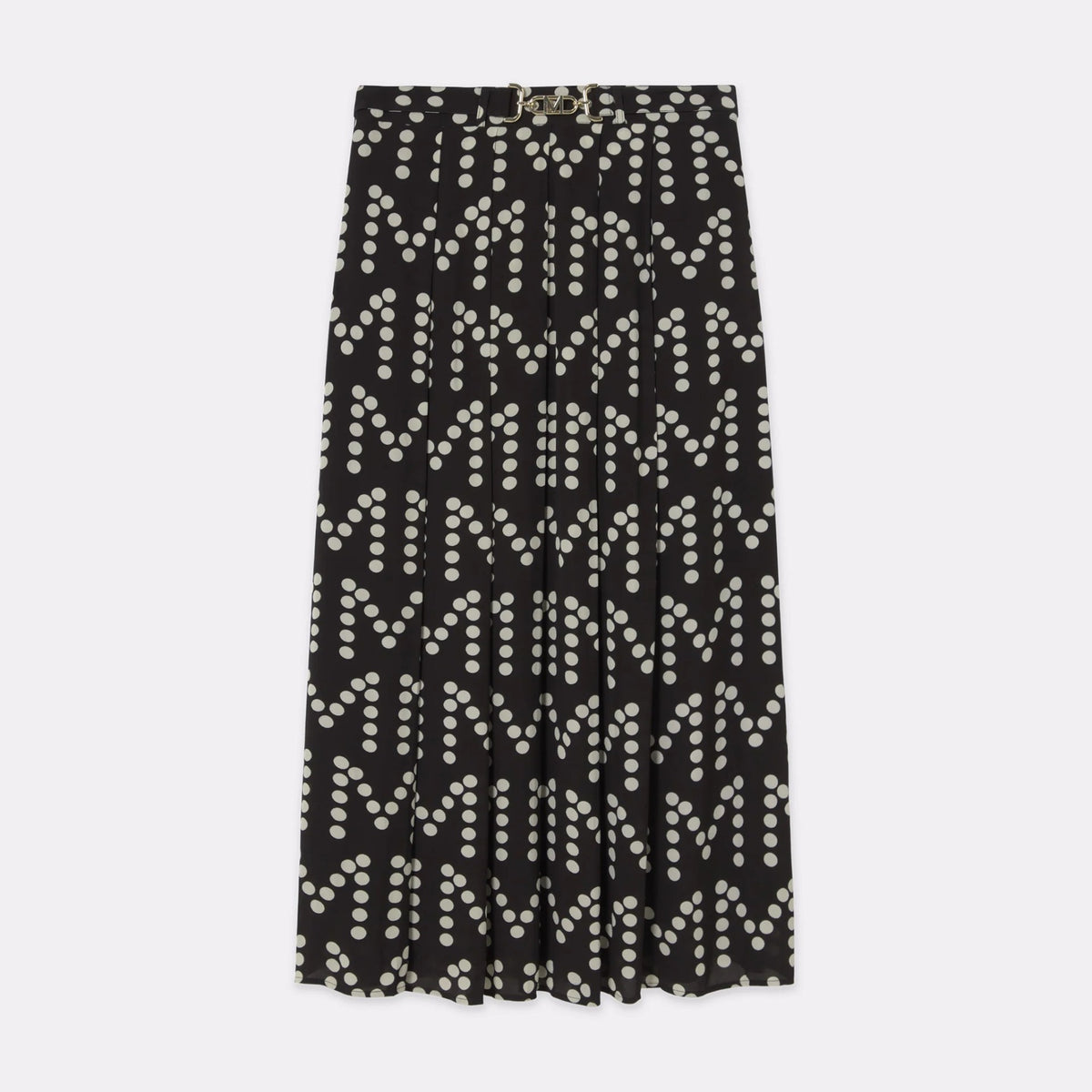 Lola Casademunt Rock mit Logo-Print Schwarz-Ecru