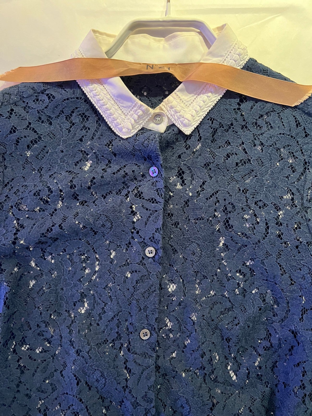 Stickereibluse in Gr. 34