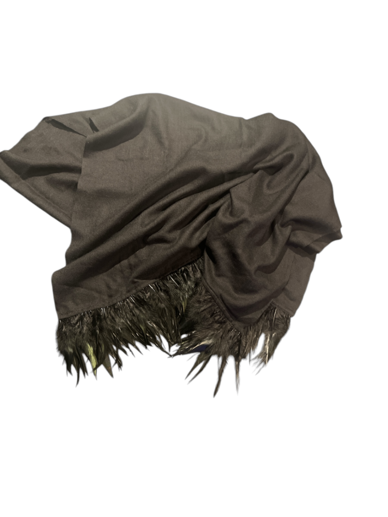 Pre-Loved Michaela Feyersinger Cashmere Schal mit Federn