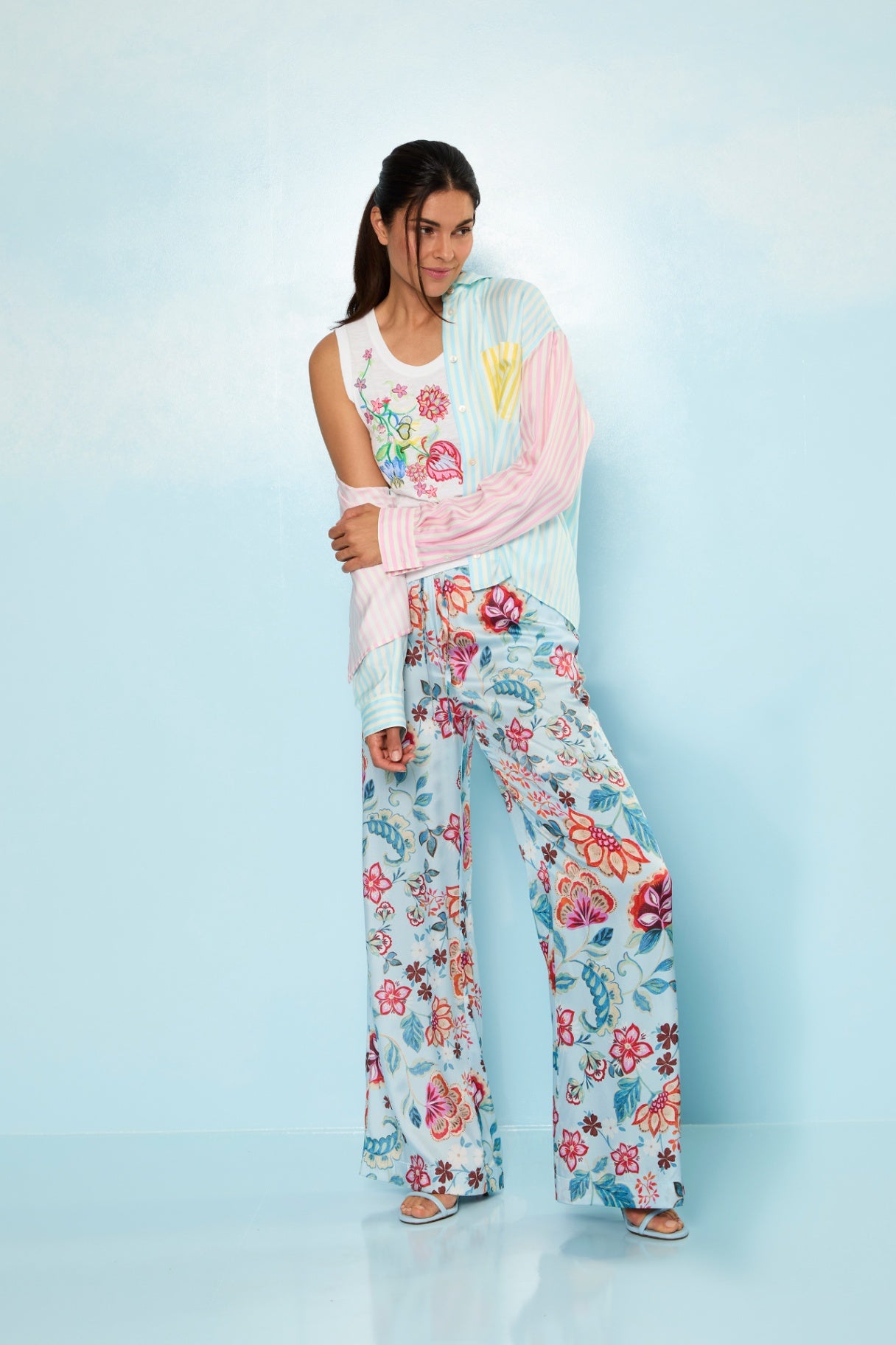 SEM PER LEI SS25 Bluse gestreift