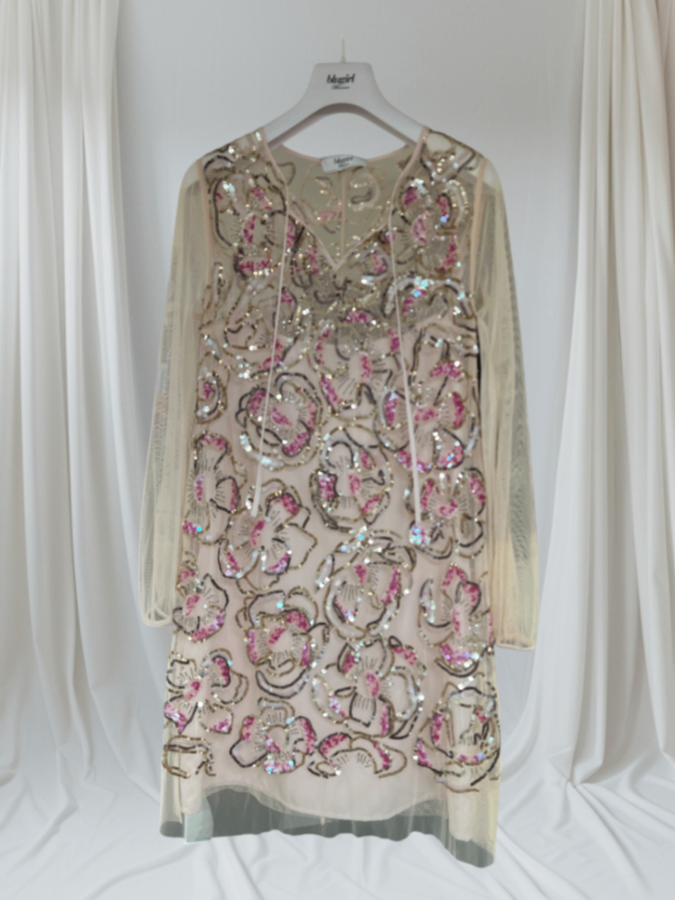 Bluemarine Mesh Kleid mit Pailletten
