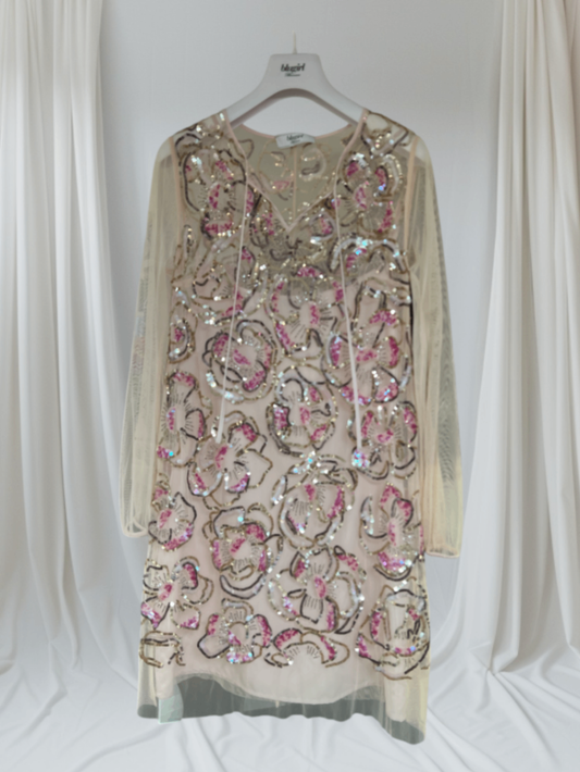 Bluemarine Mesh Kleid mit Pailletten