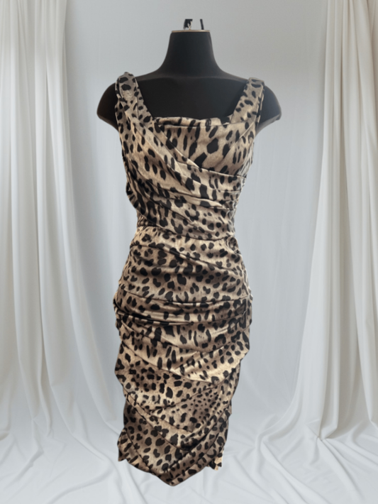 D&G Seidenkleid gerafft