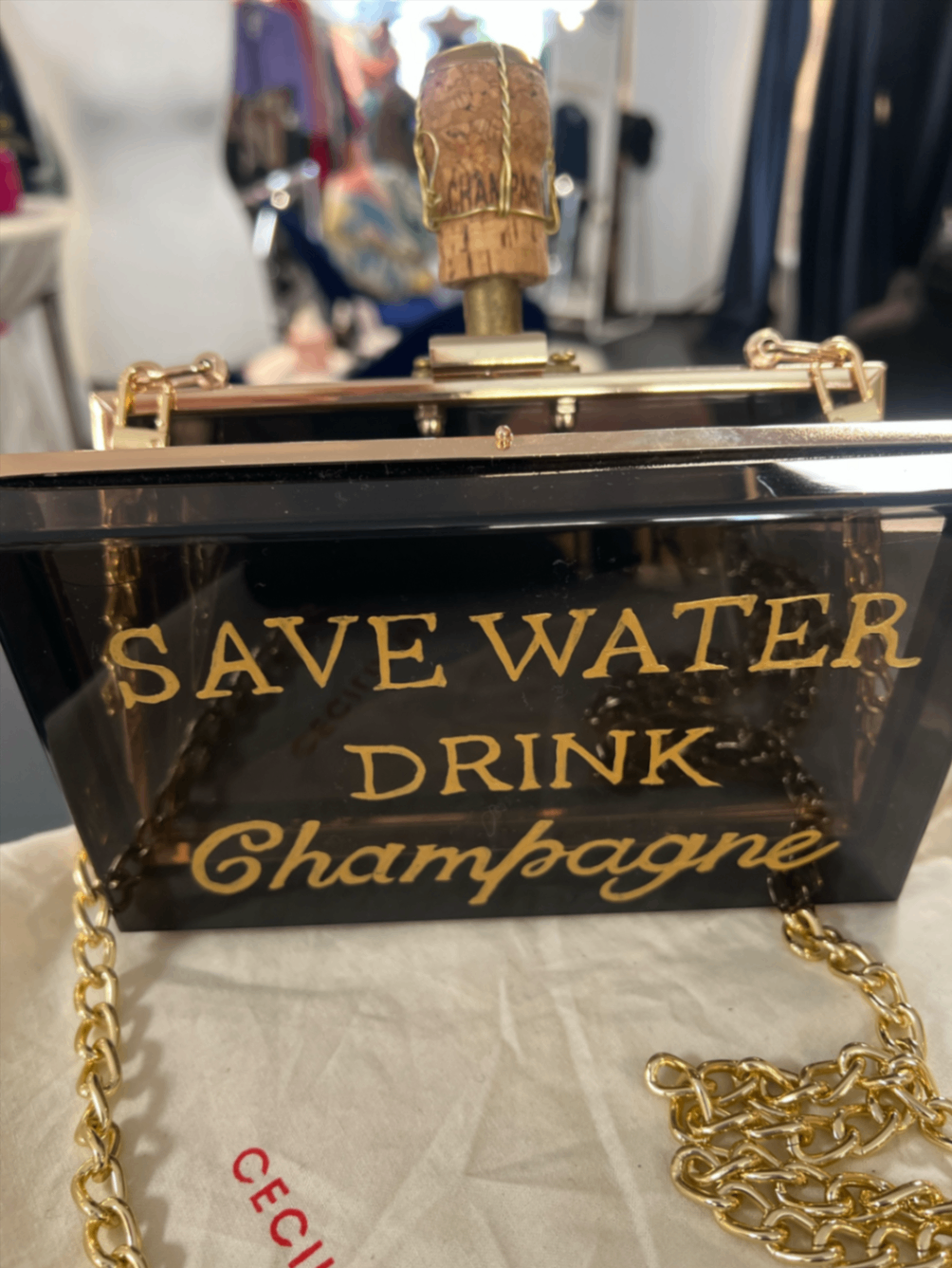 Cecilia Ma Clutch SAVE WATER