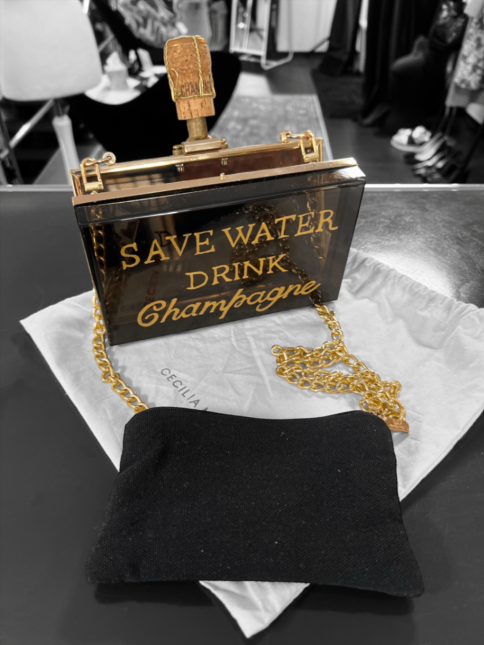 Cecilia Ma Clutch SAVE WATER