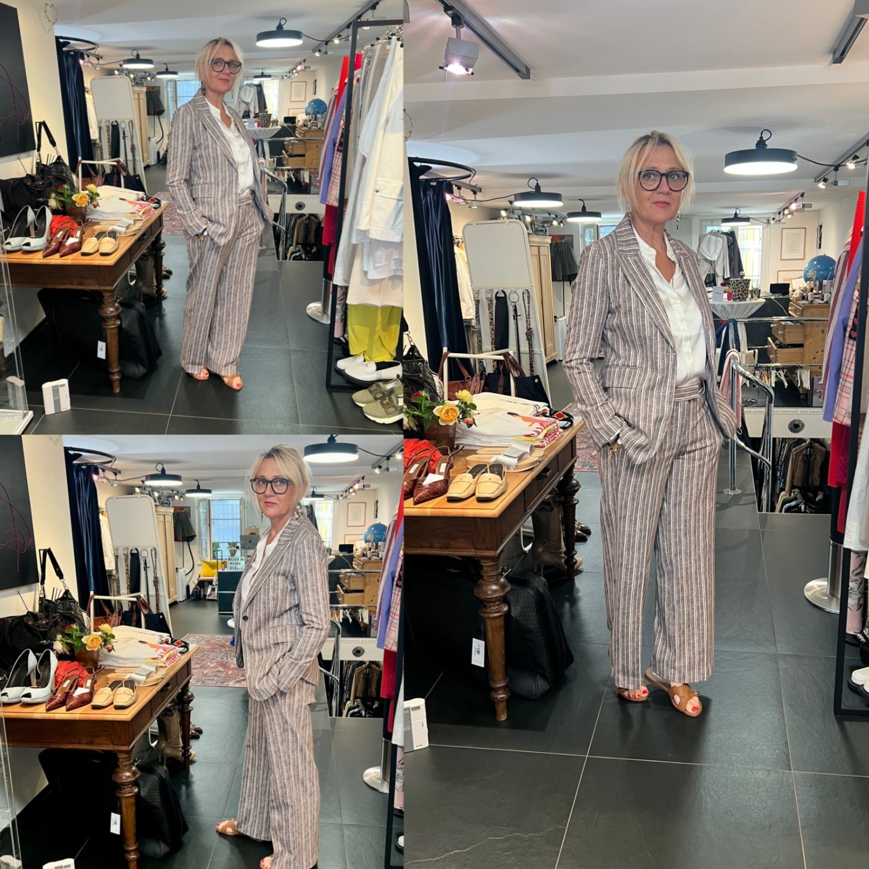 Pre-Loved Circolo Hosenanzug gestreift