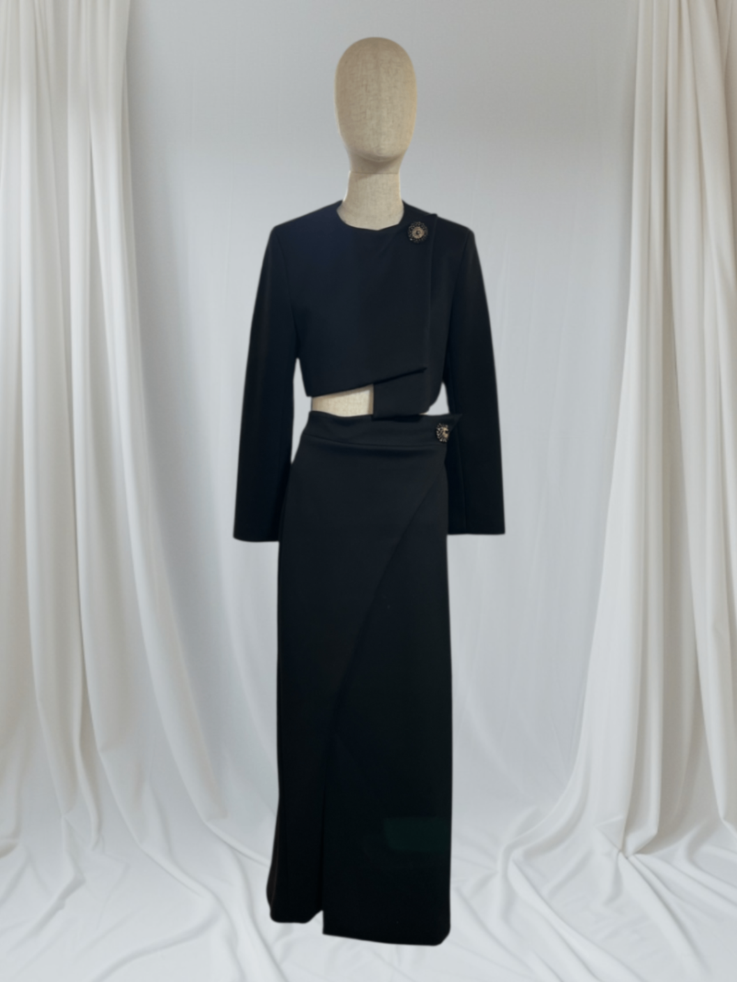 Giovanna Nicolai Cropped-Jacke asymmetrisch