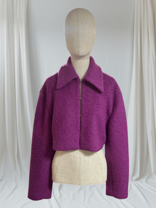 Giovanna Nicolai Kurzjacke Bouclé-Optik