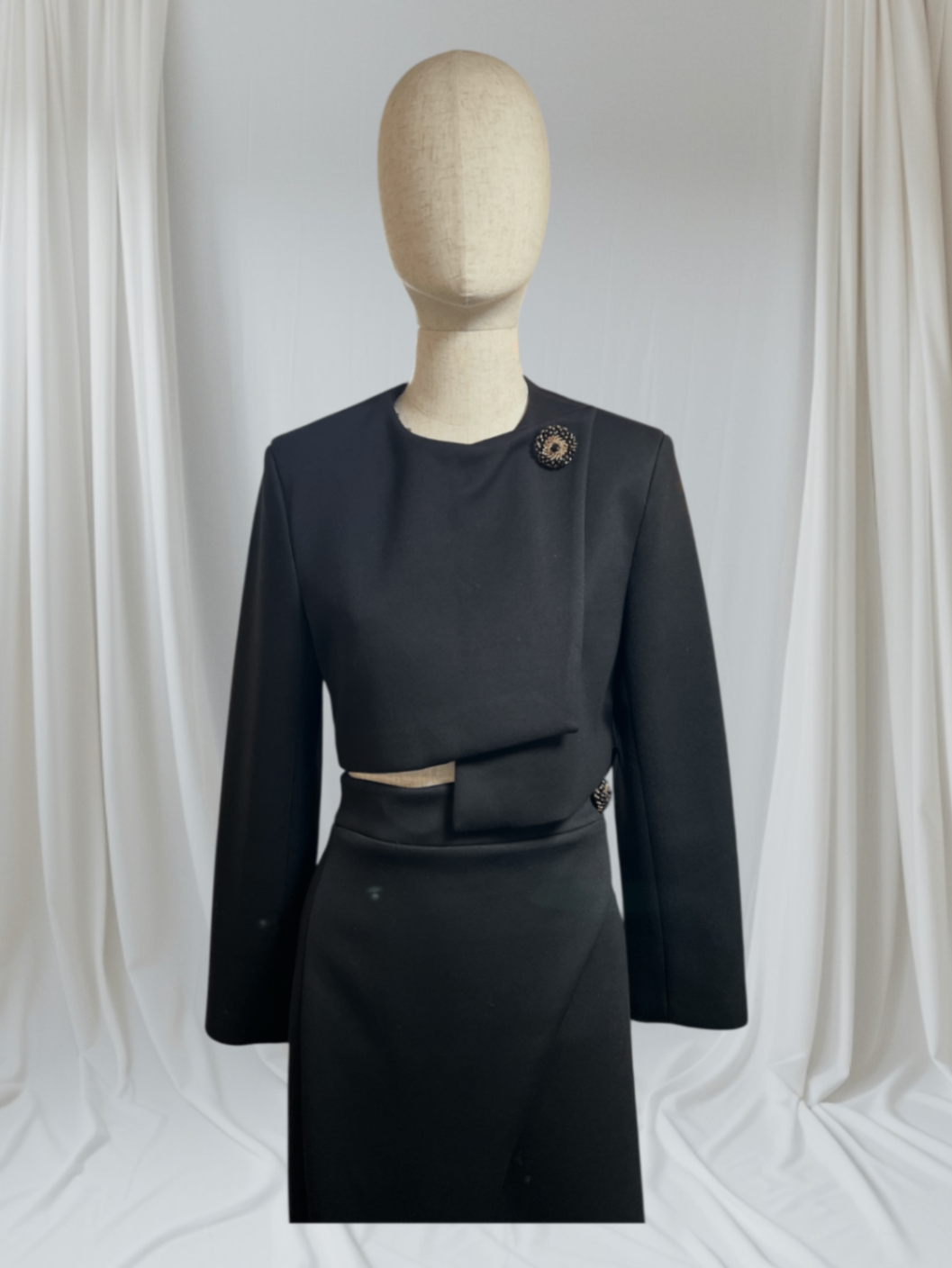 Giovanna Nicolai Cropped-Jacke asymmetrisch
