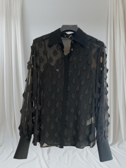 Zanetti 1965 Transparente Bluse mit Top