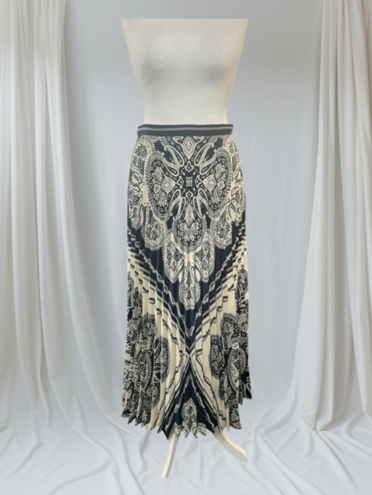 Sandro Plisseerock mit Paisleymuster