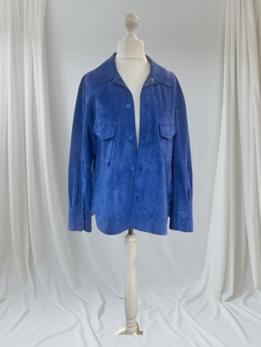 Pre-Loved Luisa Cerano Lederhemd mit Druckknöpfen