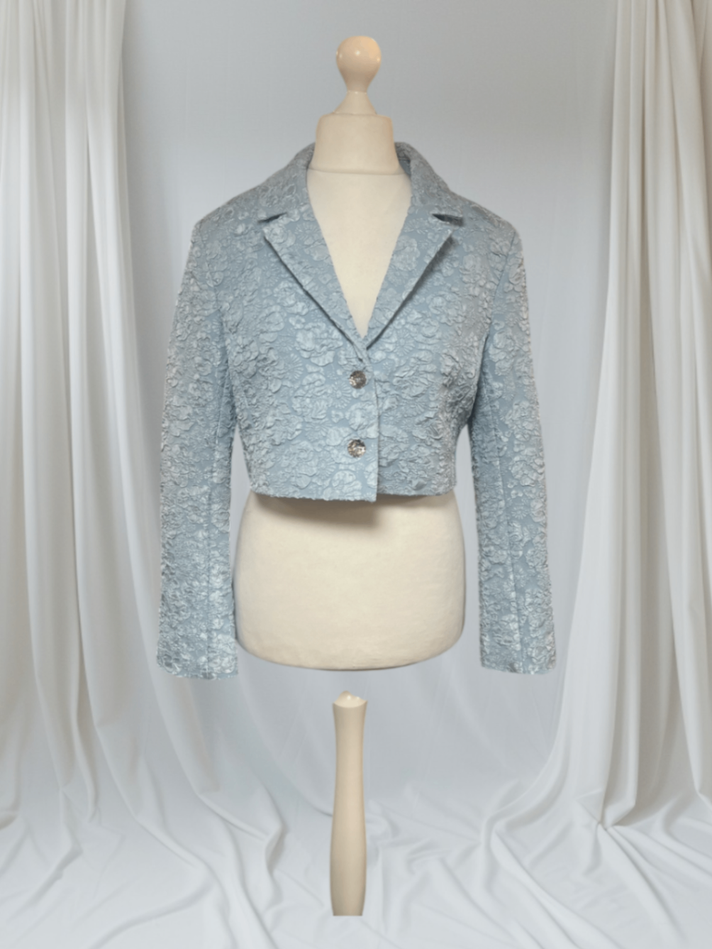 Ganni Jacquard Cropped Blazer
