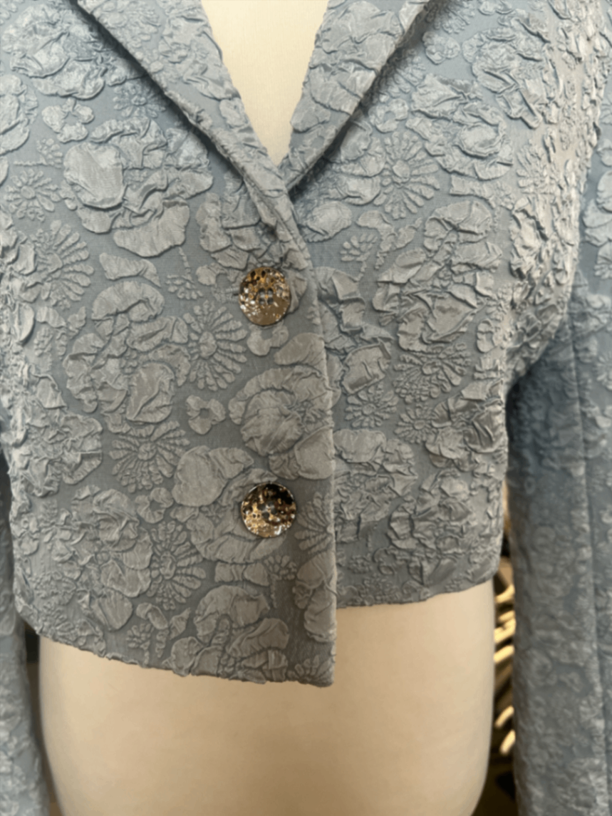 Pre-Loved Ganni Jacquard Cropped Blazer