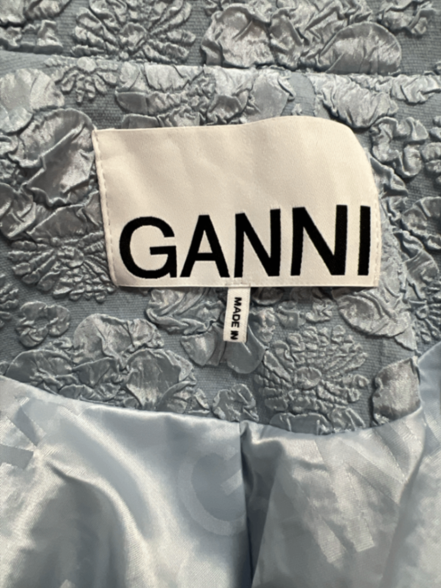 Pre-Loved Ganni Jacquard Cropped Blazer