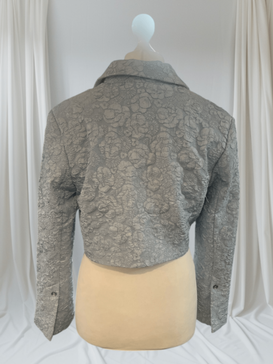 Pre-Loved Ganni Jacquard Cropped Blazer