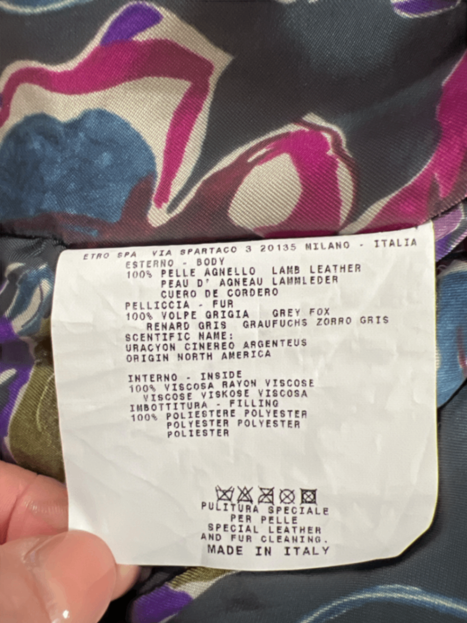 ETRO Lederjacke mit Fellkragen