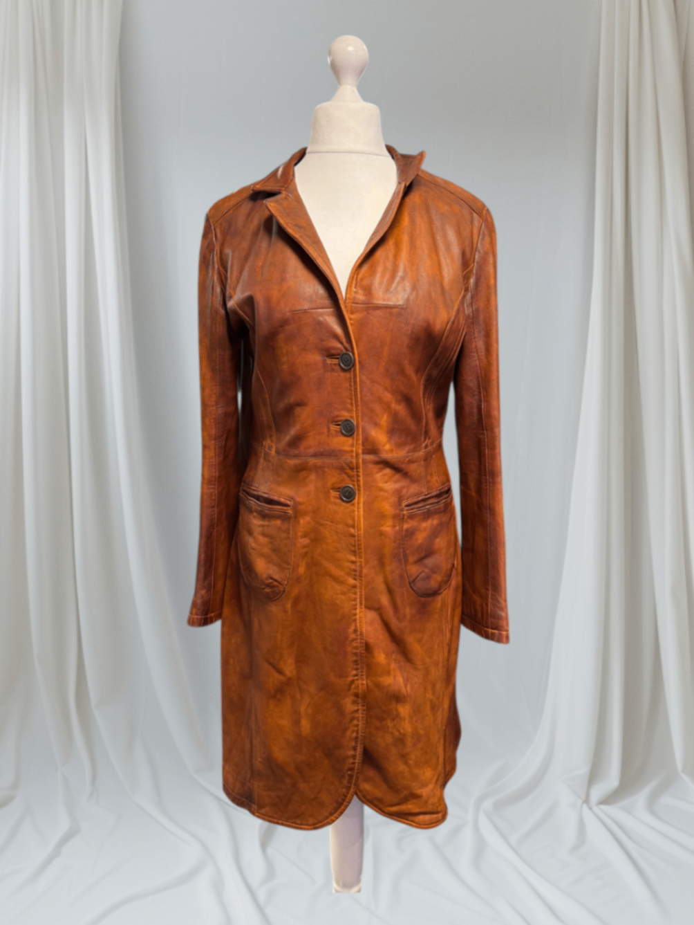 gidigio Ledermantel im Used Style