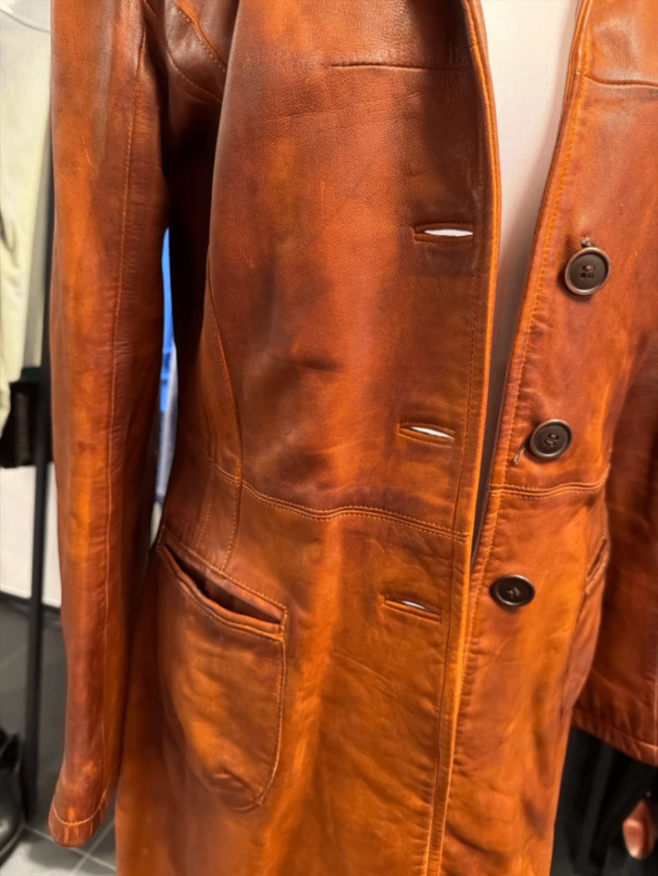 gidigio Ledermantel im Used Style