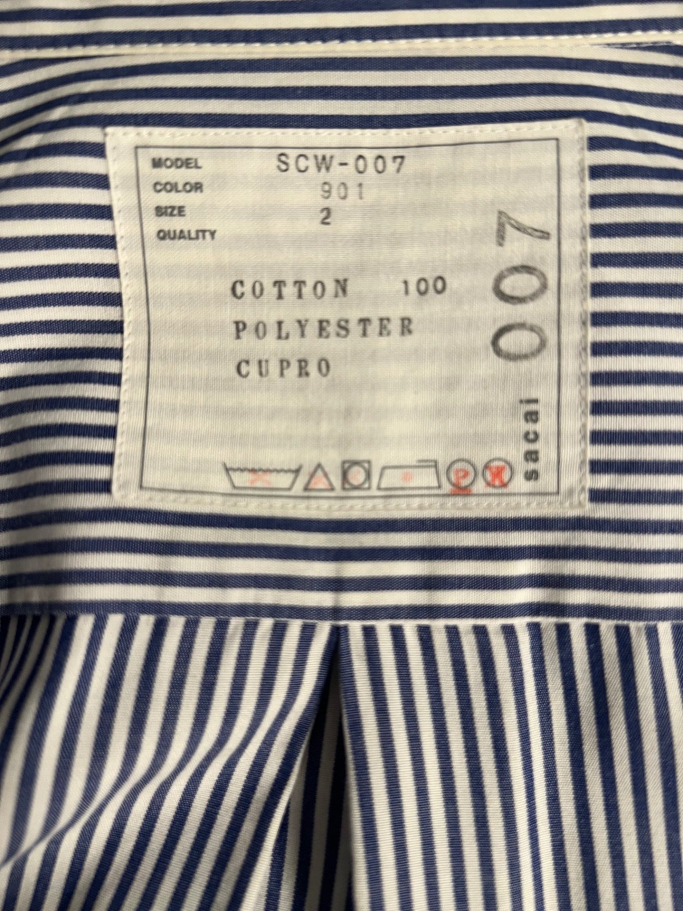 Pre-Loved Sacai Hemdblusenkleid