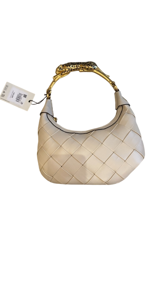 Lola Casademunt Braided Half Moon Bag Leopard Handle