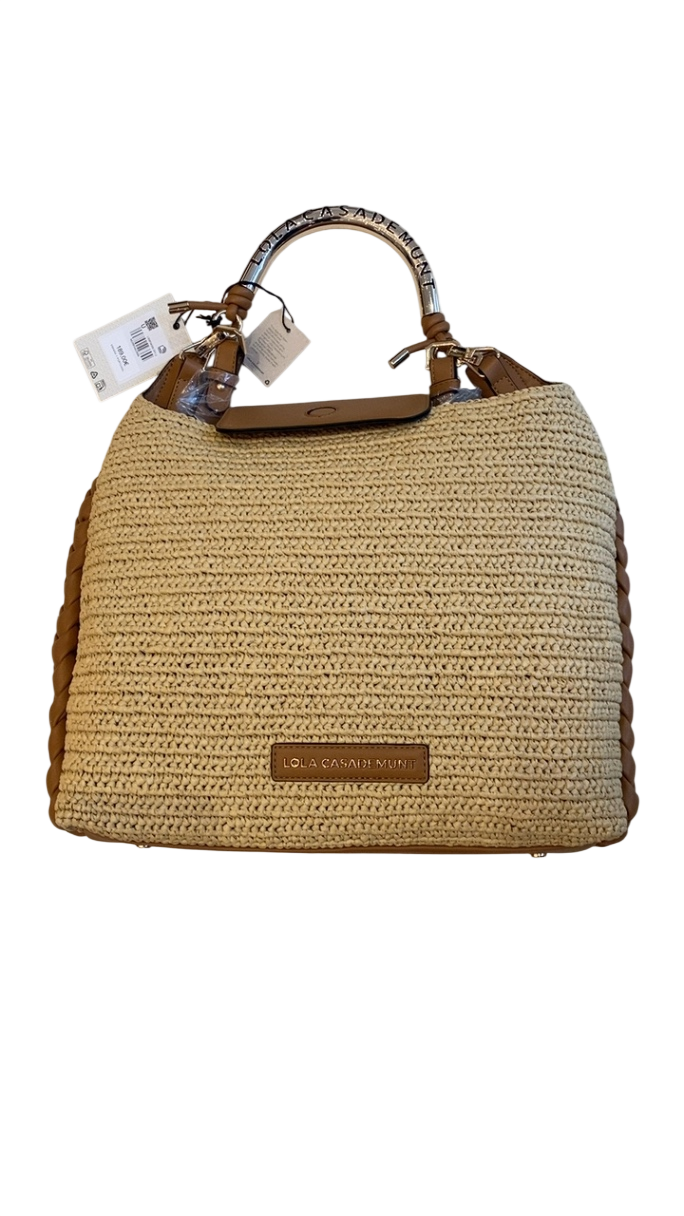 Lola Casademunt Shopper Bag Combined Rattan Effect