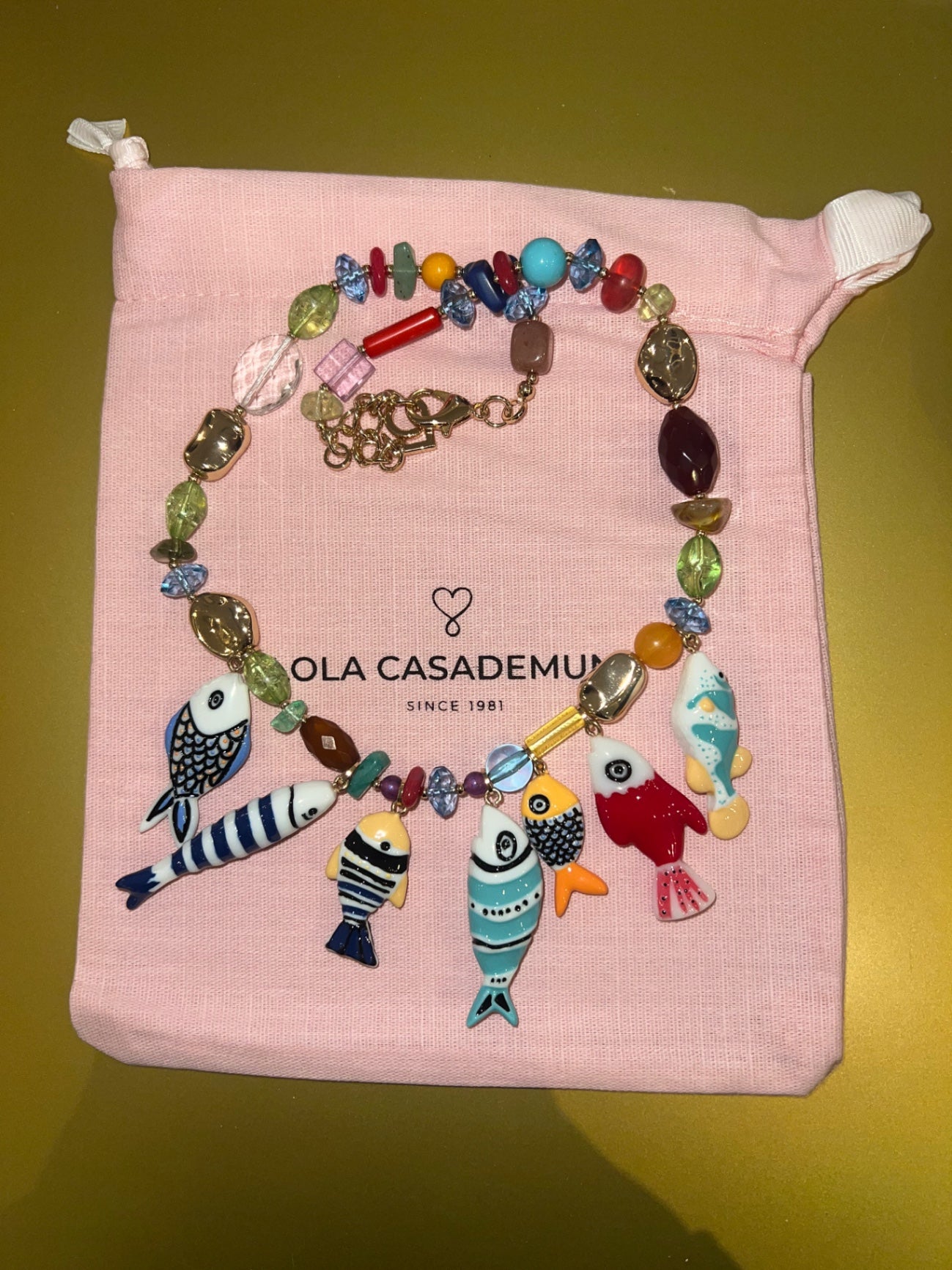 Lola Casademunt Necklace with Fish Charms