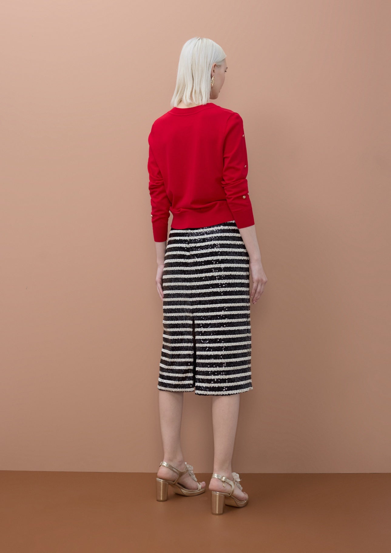 Lola Casademunt Sequined Straight Skirt