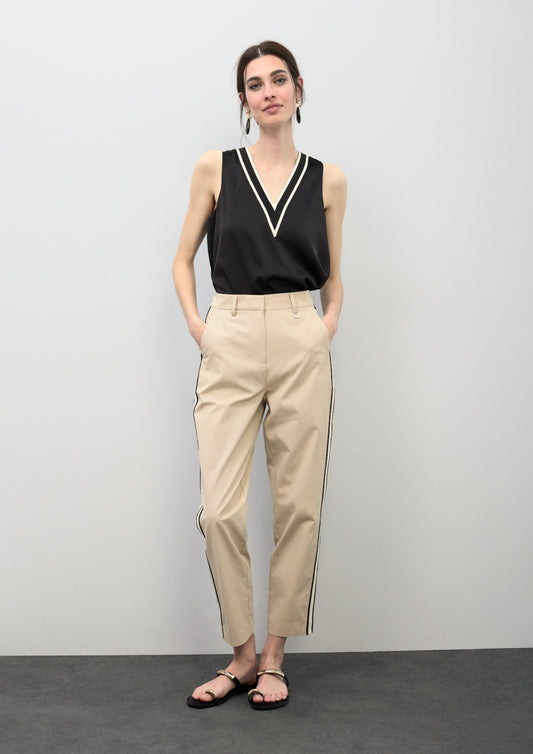 Lola Casademunt Straight Pants with Side Stripe Tapes
