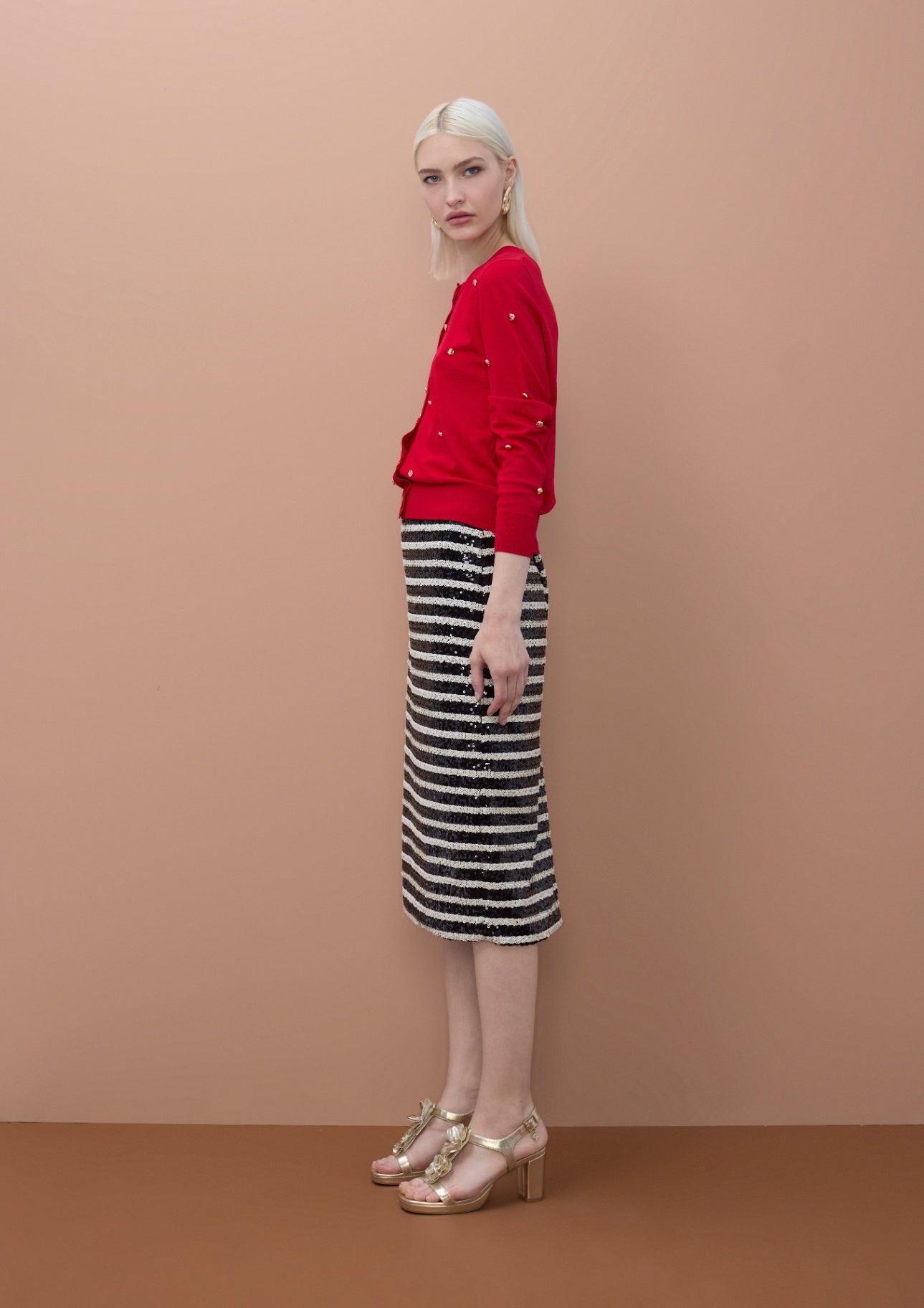 Lola Casademunt Sequined Straight Skirt