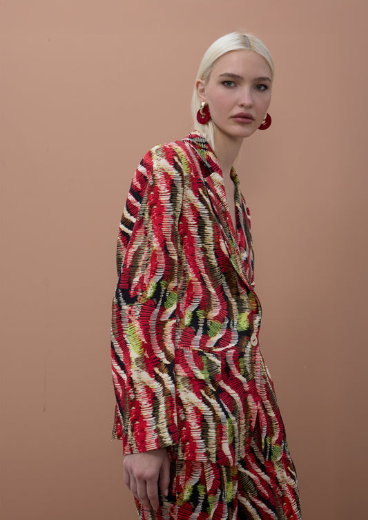 Lola Casademunt Printed Straight Fluid Blazer