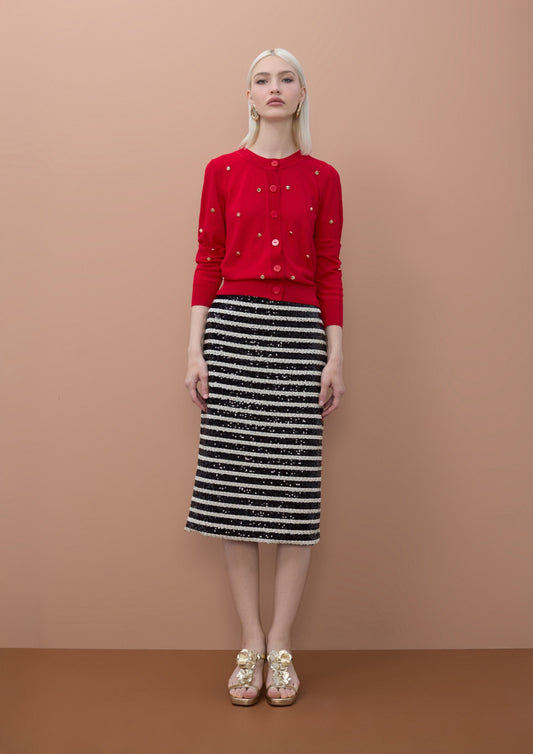 Lola Casademunt Sequined Straight Skirt