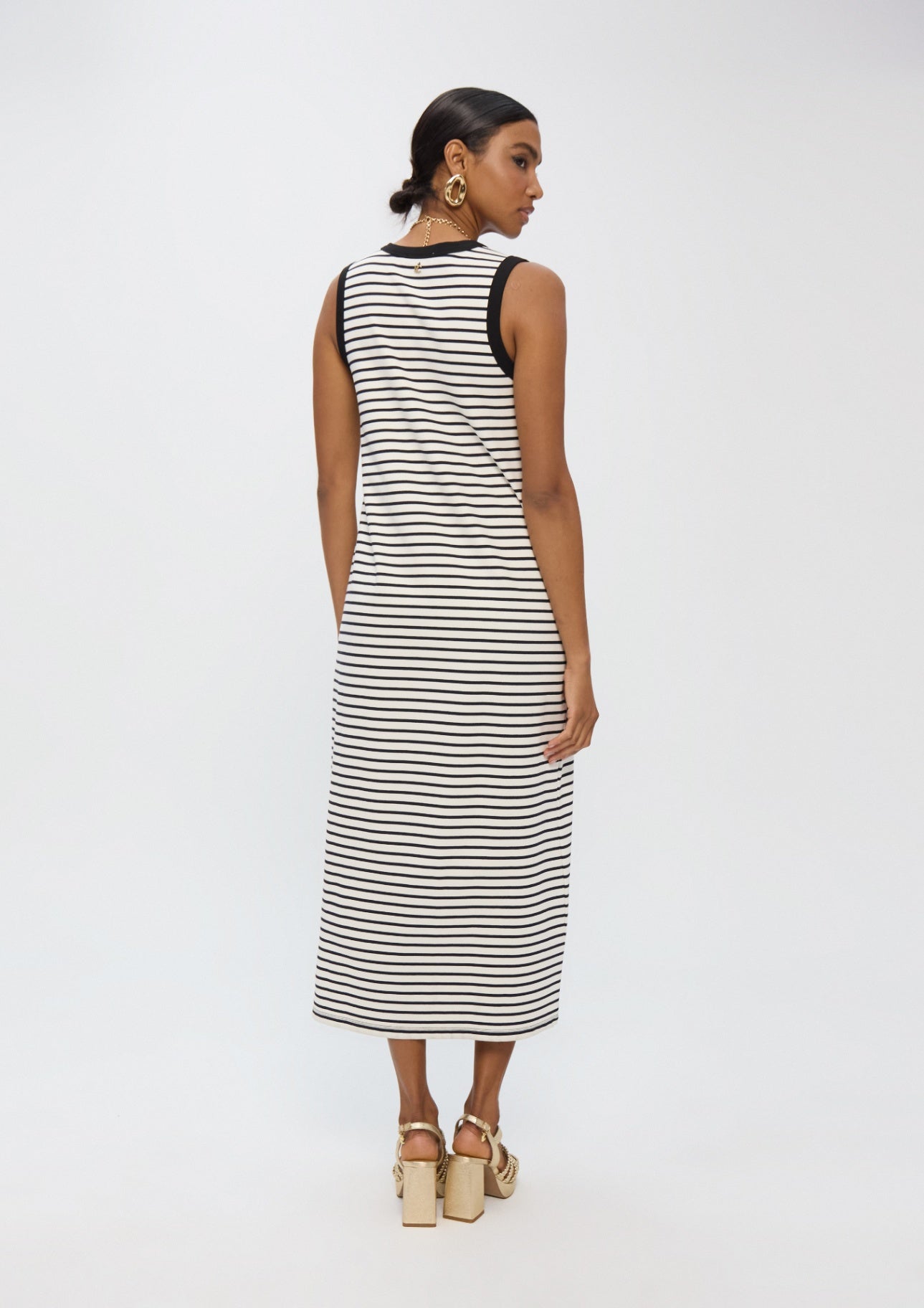 Lola Casademunt Striped Dress with Contrast Rib