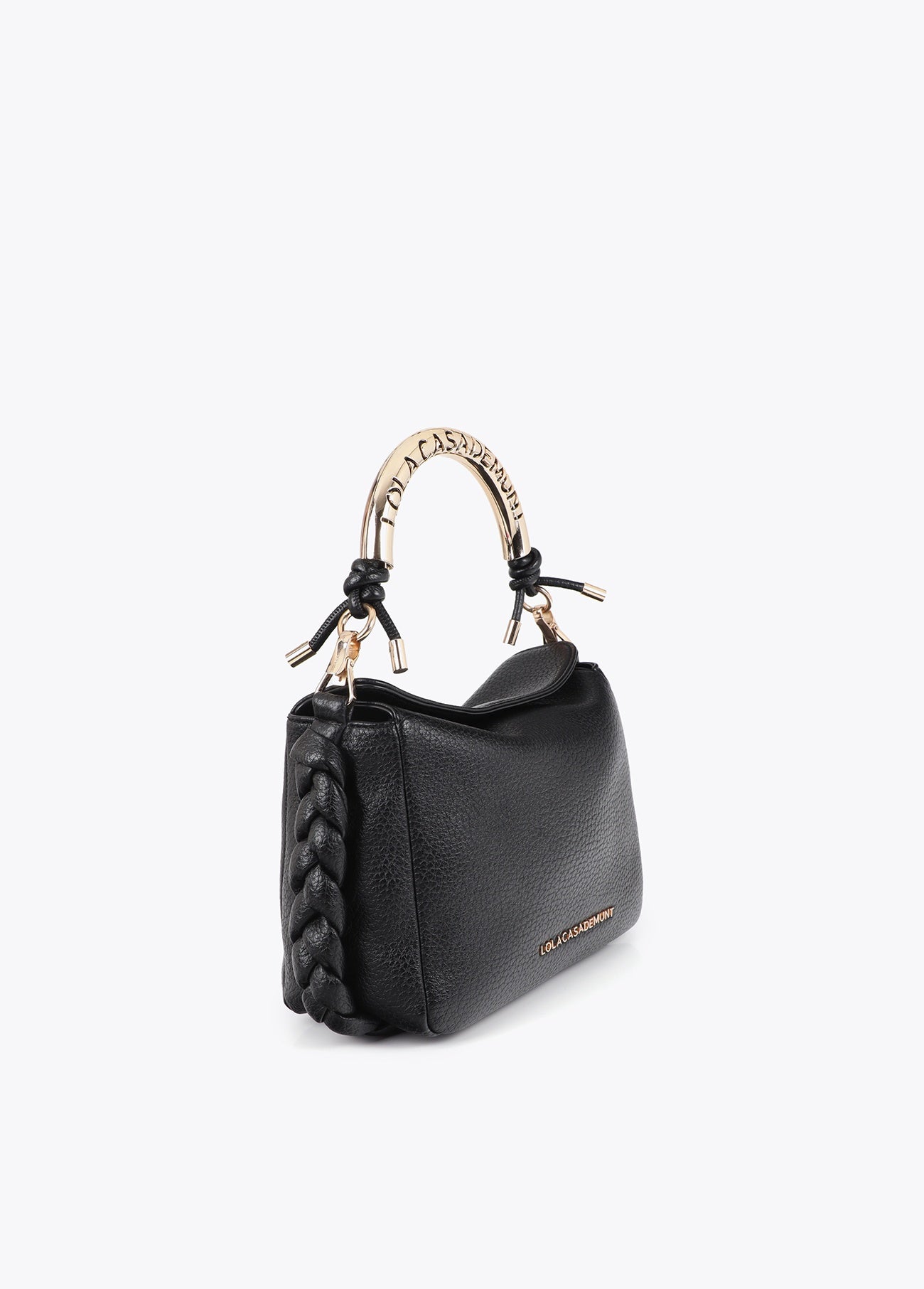 Lola Casademunt Crossbody Bag with Perforated Metal Handle