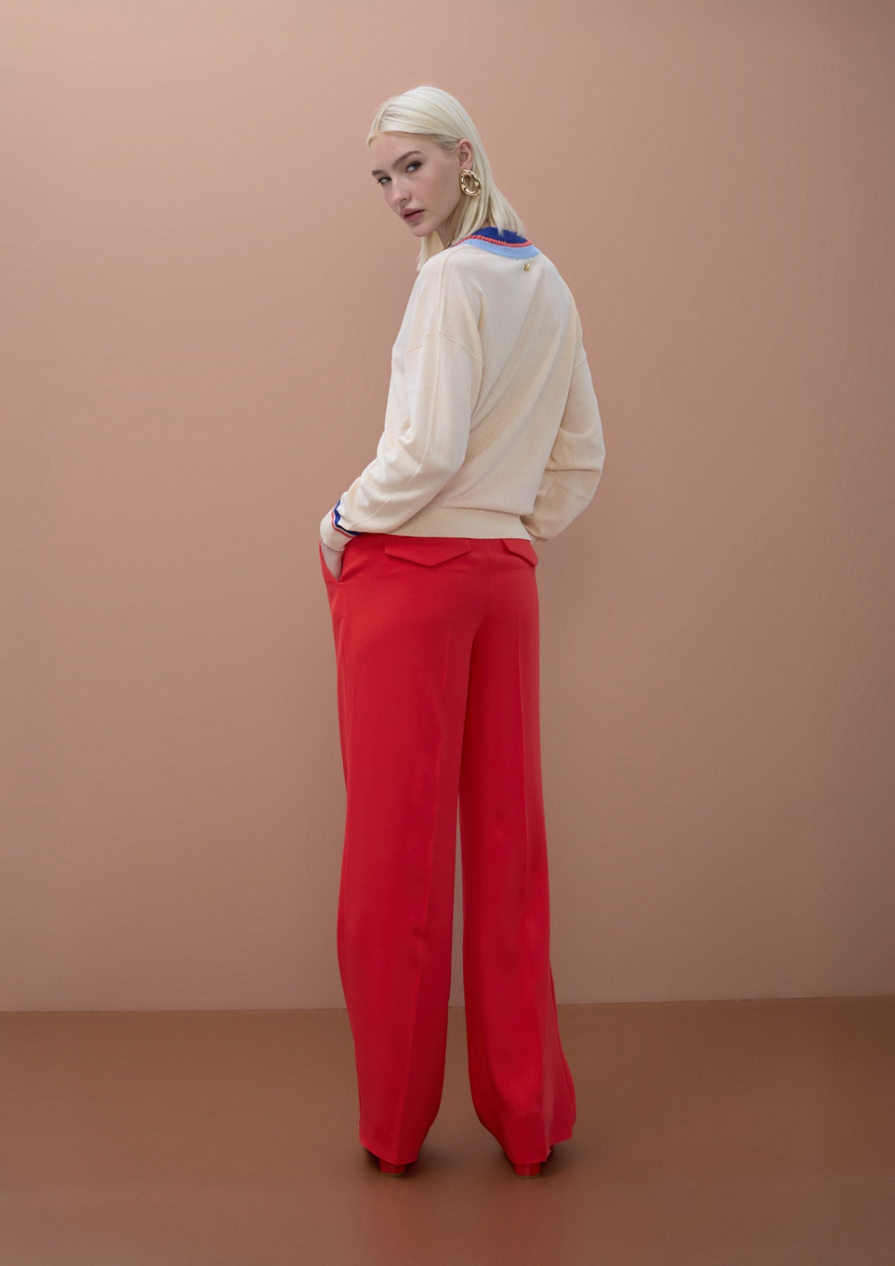 Lola Casademunt Contrast V-Neck Sweater