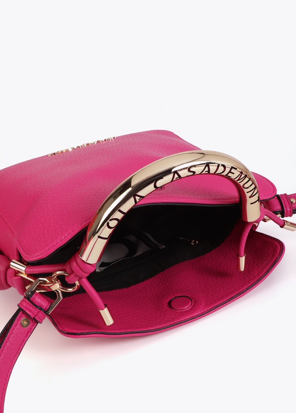 Lola Casademunt Crossbody Bag with Perforated Metal Handle