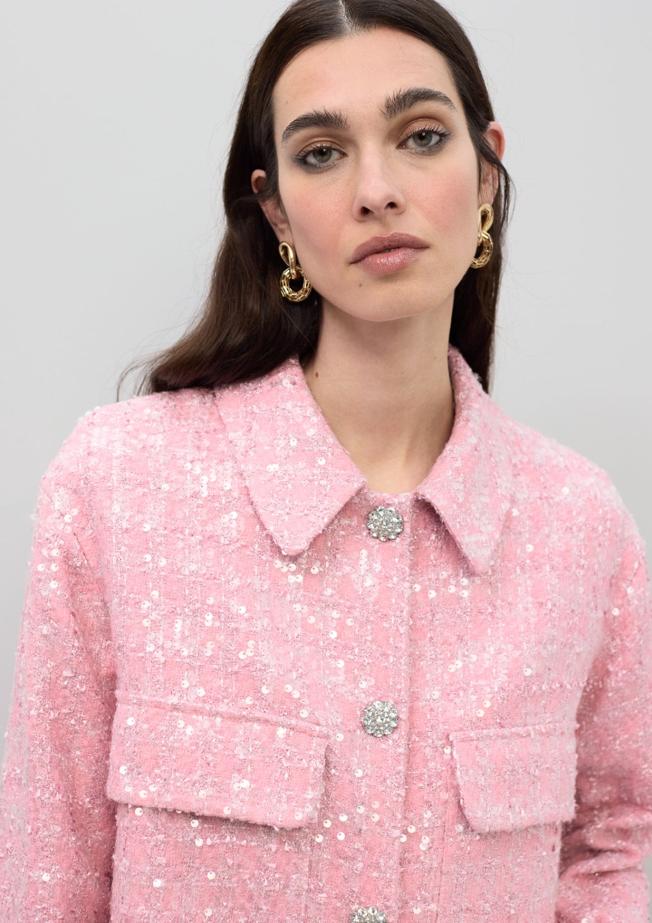 Lola Casademunt Tweed Jacket with Sequins